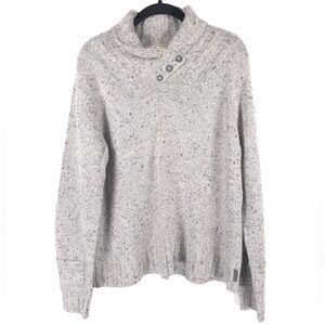 Vintage WOOLRICH WOOL‎ Blend Shawl Collar Sweater 13644 Gray Heather Size LARGE